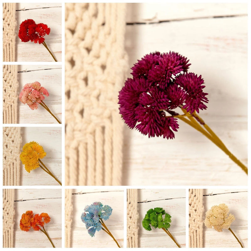 Floral Artificial Hydrangea Bouquet Soft Rubber Fake Plants for Home Decor Hydrangea