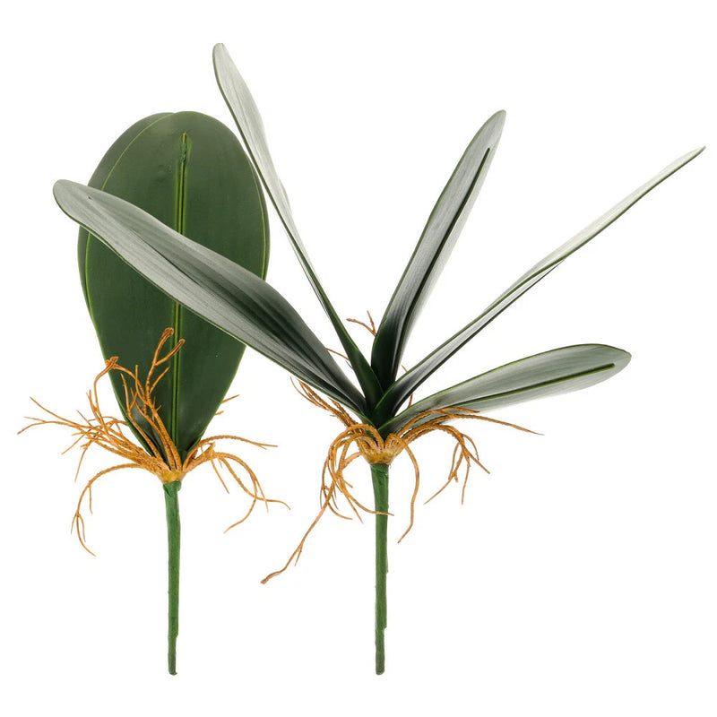 2PCS Artificial Leaf Fake Leaf Phalaenopsis Leaves for Wedding Party Home Decor Green Plant