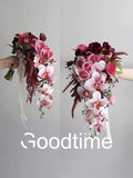 Wedding Bouquet Bridal Artificial Silk Flower Foam Roses Bouquet Lace Decoration Bouquet