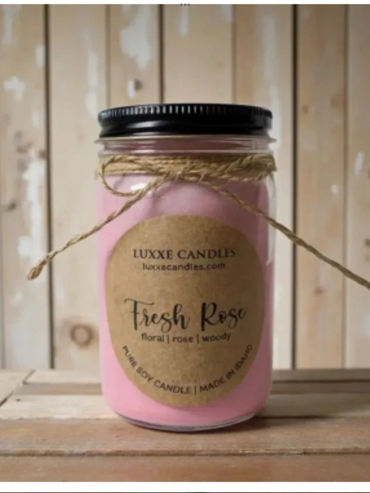 FRESH ROSE  ORGANIC SOY CANDLE Bouquet