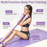 6 Tube Pedal Resistance Device,Exercise Bands with Handles,Pedal Resistance Band Roses