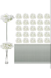 80 PCS White Silk Hydrangea Flowers with Stems for Wedding & Home DŽcor Hydrangea