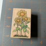 All Night Media- Wood Rubber Stamp Sunflowers Flowers Sunflower