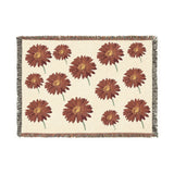 Sunflower Pattern Woven Blanket | Floral Throw, Cozy Home Decor Sunflower