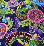 Legacy Studio 1/2 yard Polynesia Medallion Floral Cotton Fabric 44" wide Flowering Plants