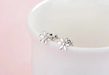 Super Adorable Tiny Flower Daisy Silver Stud Earrings Daisies