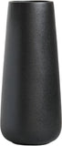 11 Inch Tall Matt Black Ceramic Vase for Flowers & Pampas Grass, Classic Rustic Pampas Grass