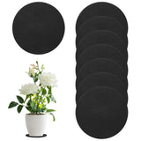 8-Pack Cork Plant Coasters, 5.9 Inch Cork Plant Mats for Garden [Black] Garden Plants