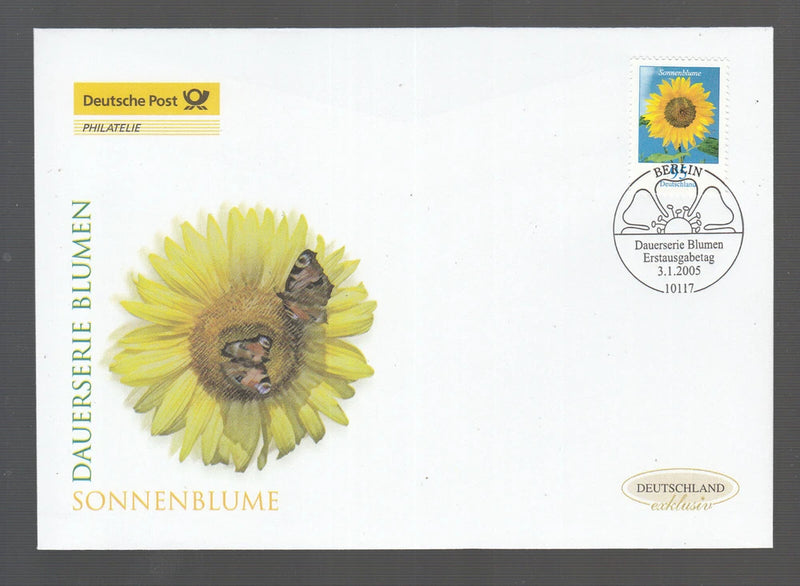 Germany 2005 beautiful FDC -  Definitive Series flowers: Sunflower Sunflower