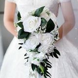 Wedding Bride Bouquet Hand Tied Flower Decor Bouquet