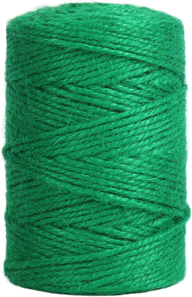 Garden Twine, 328 Feet 3mm Green Plant Ties, Strong Jute Twine String for Climbi Garden Plants