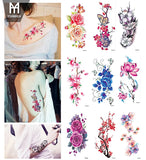 Butterfly Rose Daisy Sunflower Flower Wintersweet Chimonanthus Leaf Body Tattoos Sunflower