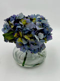 Artificial Flower Nearly Natural  Hydrangea Blooming w/ Vase Hydrangea