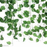 Artificial Creepers fix Money Plant Leaves (Green,Pack of 20) (Each of 7 ft) Green Plant