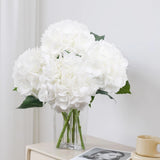 4PCS Hydrangea Artificial Flowers 25 Faux Hydrangea Flowers, White Fake Hydra... Hydrangea