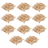 10 Pcs Plastic Golden Artificial Hydrangea Flower Heads Wedding Decoration Hydrangea