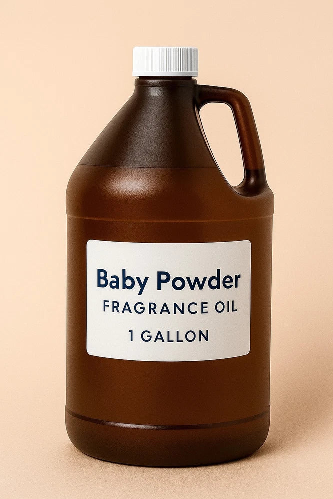 Baby Powder fragrance oil 1-gallon bottle with white label