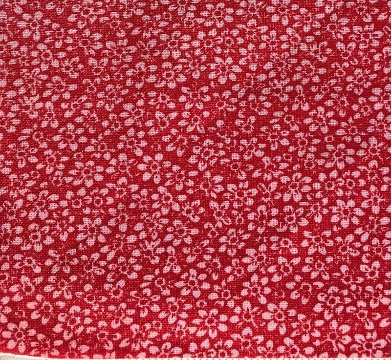 Tiny Flowers Quilt Fabric - Red - Fat Quarter Flowering Plants