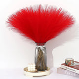 Red Pampas Grass Decor 30 Pcs 21.7 Inch Faux Pampas Grass Bulk Artificial Dri... Pampas Grass