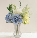 Artificial Blue Hydrangea Flowers in Vase Centerpiece Ð Coastal Style Faux Fl... Hydrangea