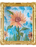 Original Sunflower Painting UNFRAMED. 8_8 inch. Watercolor Painting On Paper Sunflower
