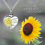 URN CREMATION SUNFLOWER HEART pendant 20