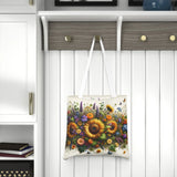 Sunflower Bouquet Tote Bag | Floral Shoulder Tote Sunflower