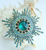 Luxury Sunflower Keychain Pendant Rhinestone Crystal K06014 Sunflower