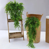 31.5" (80cm) Artificial Fern Hanging Plant Set of 2 Lifelike Greenery Green Plant