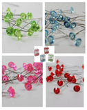 CRYSTALS JEWELS BOUQUET WEDDING CAKE FLOWERS CORSAGE FAVOR LOMEY DECOR 1000 PINS Bouquet