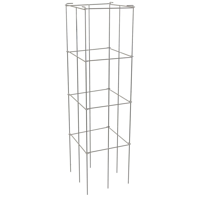 Tomato Cages Plant Support Cage Square Steel 3/5/6/10 Packs Silver/Green Flowering Plants