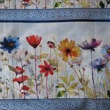 Blooming Day & Night Running Stripe Print Cotton Shirting/Quilting Jason Yenter Flowering Plants