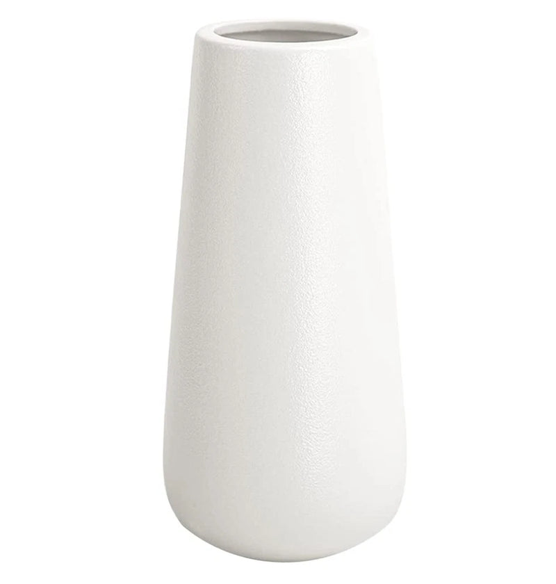 11 Inch Tall Matt White Ceramic Vase for Flowers & Pampas Grass, Classic Rust... Pampas Grass