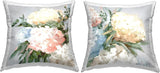Pastel Hydrangeas Throw Pillow Set by Alex Black - 2 Pack Hydrangea