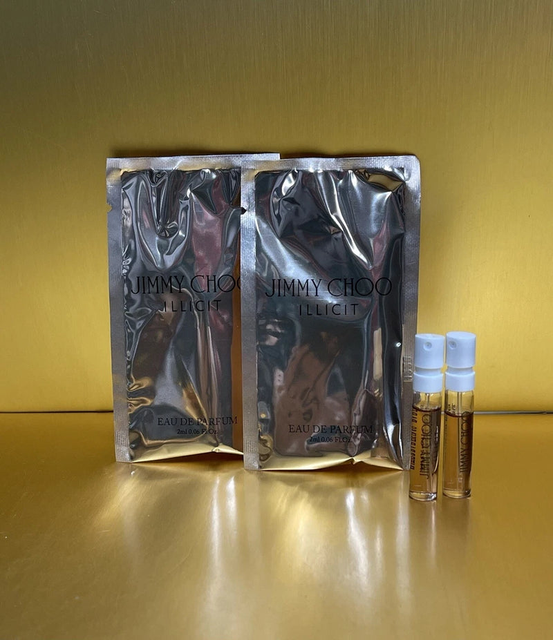 2Pcs JIMMY CHOO ILLICIT Perfume Women 0.06oz-2 ml EDP Spray Sample Vial NEW (C92 EDP