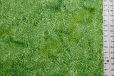 Yellow green leaves BATIK cotton quilt fabric  FQ Flowering Plants