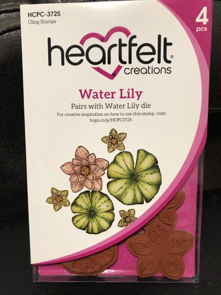 Heartfelt Creations Water Lily Cling Stamp Lily
