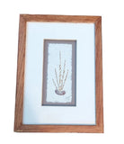 Vintage Dried Pressed Flowers Wall Decor Natural Leaf Framed Signed Art 1999 Dried Flower