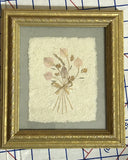 Vintage Art Framed Pressed Dried Flowers Handmade Dried Flower