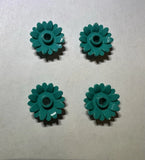Lego Lot Of 4 Sunflowers Sun Flower Bright Bluish Green Plant With Plate New Sunflower