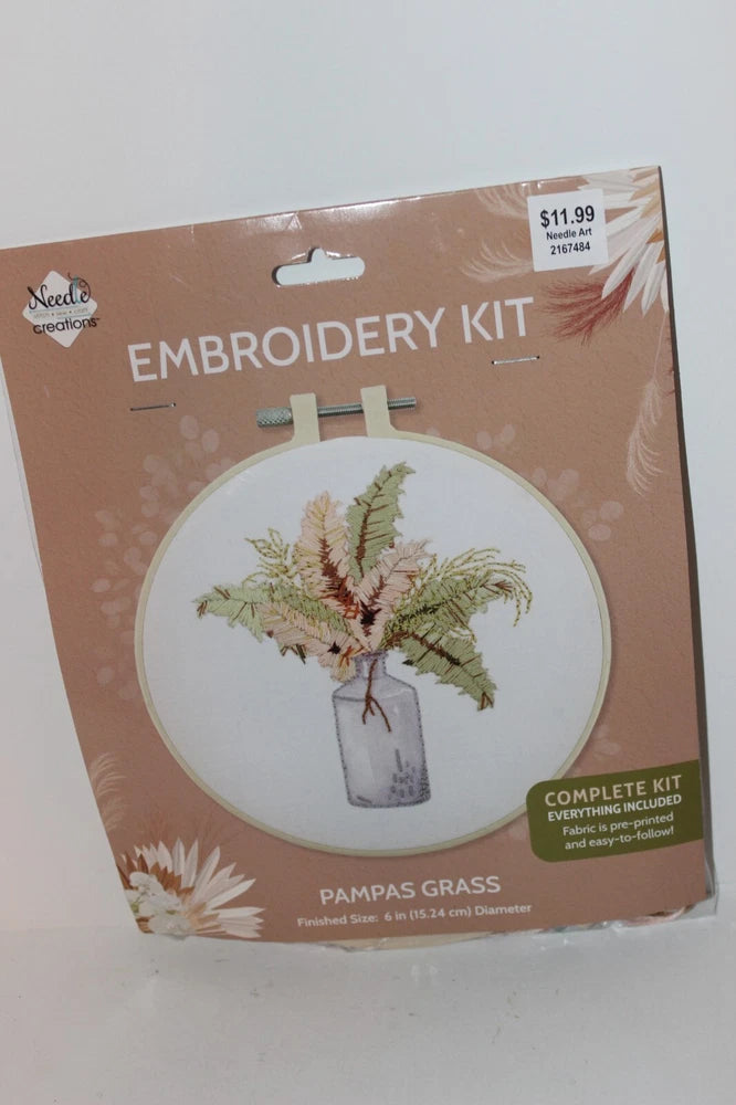 Needle Creations Embroidery Kit - Pampas Grass Pampas Grass