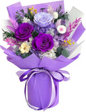 Vrioca Valentines Day Gifts for Her, Flowers Delivery, Preserved Purple Dried Flower
