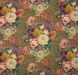 P KAUFMANN BEAUMONT VASE DOCUMENT FLORAL LINEN MULTIUSE FABRIC 2.25 YARD 54"W Flowering Plants