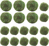 18 Pcs Faux Moss Balls Decorative 12 Pcs 2.3 Inch Artificial Green Plant Mossy G Green Plant