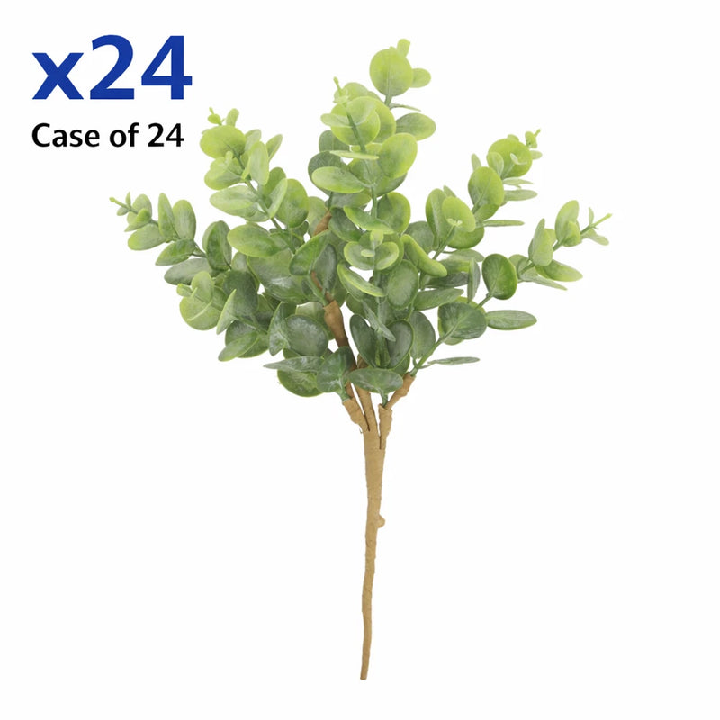 Case of 24 Artificial Eucalyptus Picks 12" Green Faux Stems Rustic Decor Green Plant