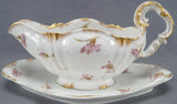Haviland Limoges Schleiger 1029-3 Pink Carnation Gravy Boat With Undertray 1892 Carnation