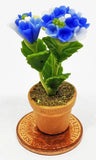 Dolls House Dark Blue Hydrangeas Bunch In A Ceramic Pot 1:12 Scale Flower tumdee Hydrangea