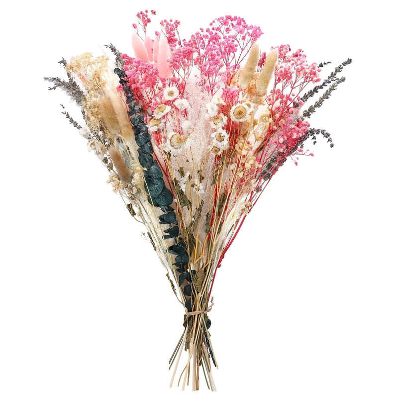 32 PCS Dried Flowers Bundle Set with Pampas Grass Lavender Eucalyptus Pink Wh... Pampas Grass