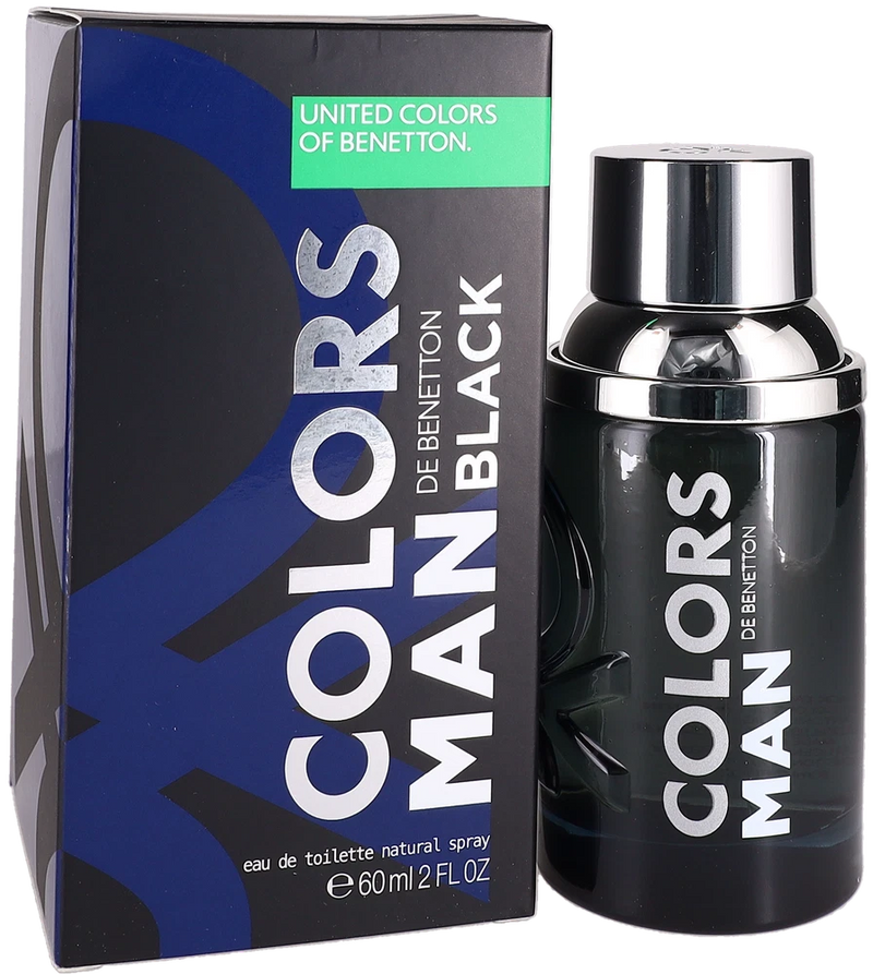 Colors Black by Benetton for Men Eau de Toilette Spray Cologne 2oz New EDT
