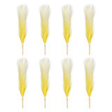 8 Pcs 17 Inch Faux Pampas Grass Artificial Boho Decor Gradient Yellow Dried Flower